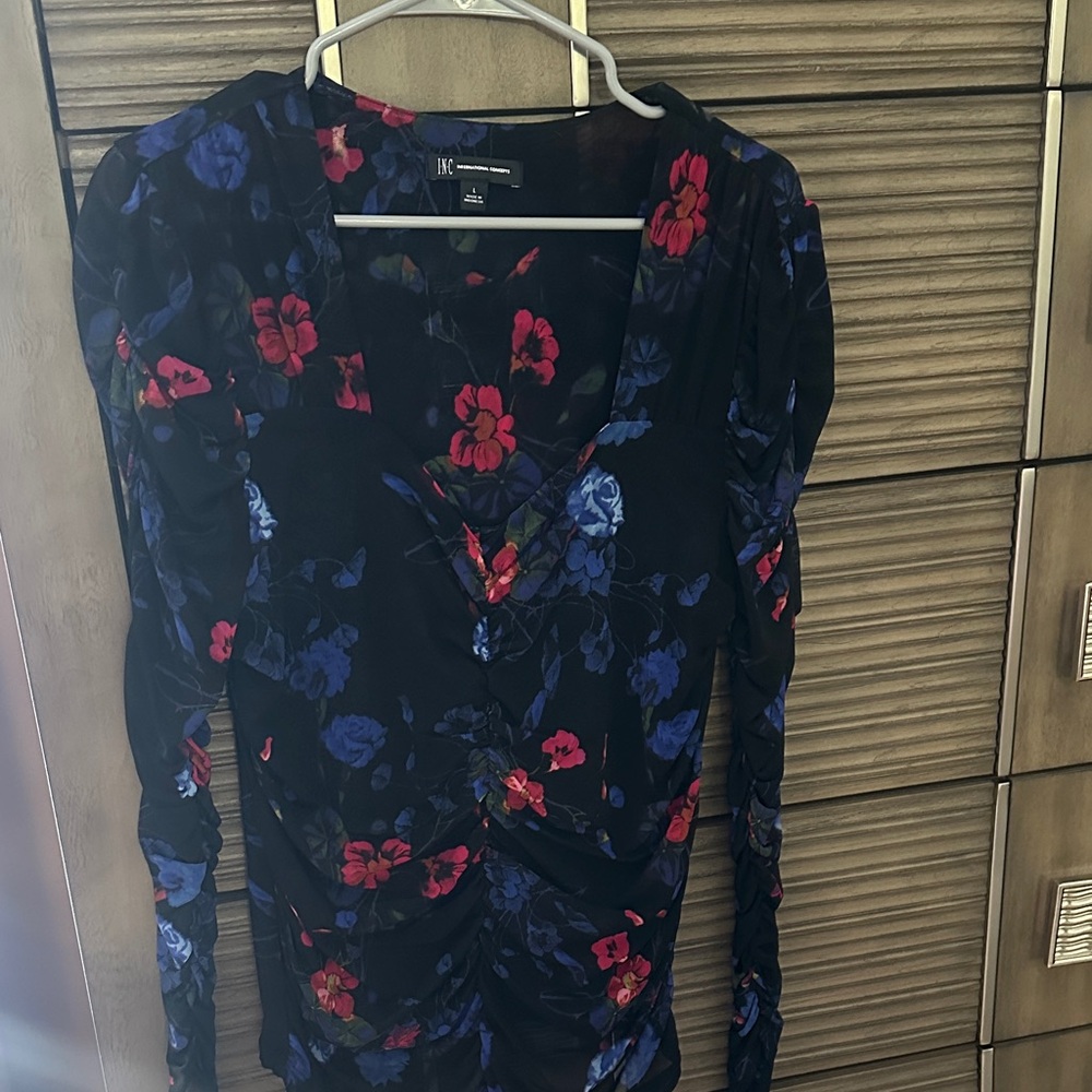 INC International Concepts Floral Print Top
